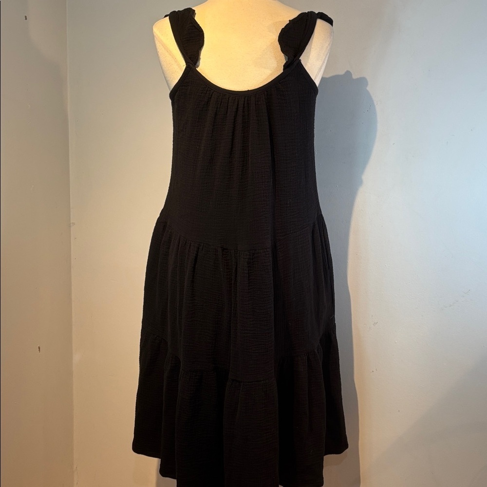 Thursday’s Tiered Cotton Gauze Maxi Dress black size large - Picture 9 of 16